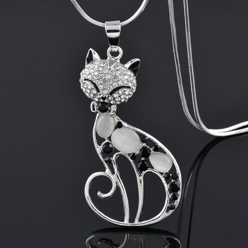 Collier Gatitos del Amor en argent avec zircon