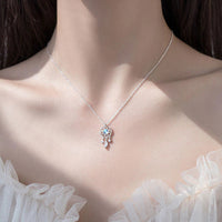 Collier en argent Lune Cristal Attrape-rêves