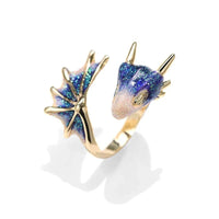 Bague Dragon ajustable et émail peint à la main