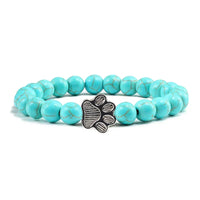 Bracelet avec des perles en forme de patte – Design en pierre naturelle