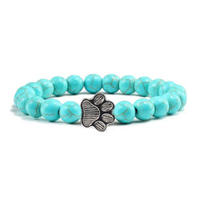 Bracelet avec des perles en forme de patte – Design en pierre naturelle