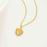 Collier en pierre de lune - Forme de cœur