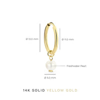 Boucles d'oreilles Perle Suspendue | Or