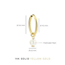 Boucles d'oreilles Perle Suspendue | Or