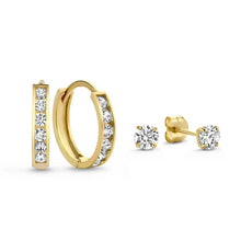 Ensemble de Boucles d'Oreilles Pierres Célestes | Or