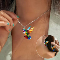 Collier de Colibri Précieux avec Boucles d'Oreilles Offertes – Offre à Durée Limitée