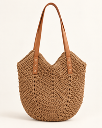 Sac fourre-tout en paille pour femme