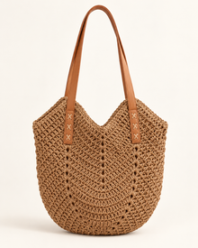 Sac fourre-tout en paille pour femme