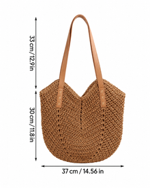 Sac fourre-tout en paille pour femme