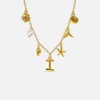 Collier Océan avec Lettre en Or