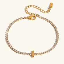 Bracelet Élégant en Or avec Lettre en Bulle