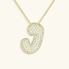 Collier en Diamants avec Initiale en Bulle
