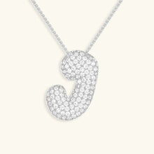 Collier en Diamants avec Initiale en Bulle