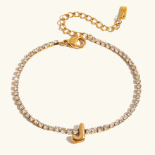 Bracelet Élégant en Or avec Lettre en Bulle