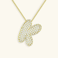 Collier en Diamants avec Initiale en Bulle
