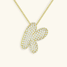 Collier en Diamants avec Initiale en Bulle