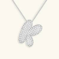 Collier en Diamants avec Initiale en Bulle
