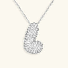 Collier en Diamants avec Initiale en Bulle