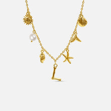 Collier Océan avec Lettre en Or