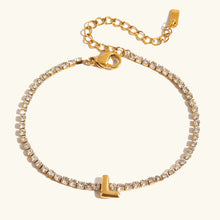 Bracelet Élégant en Or avec Lettre en Bulle