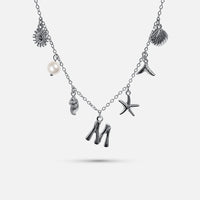 Collier Océan avec Lettre en Argent