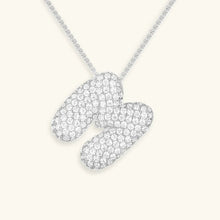 Collier en Diamants avec Initiale en Bulle