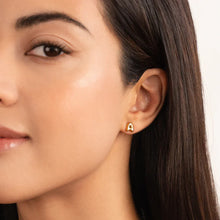 Boucles d'oreilles en or avec lettre bulle