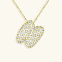 Collier en Diamants avec Initiale en Bulle