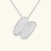 Collier en Diamants avec Initiale en Bulle