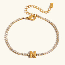 Bracelet Élégant en Or avec Lettre en Bulle