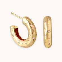Boucles d'oreilles en anneau stellaire | Or