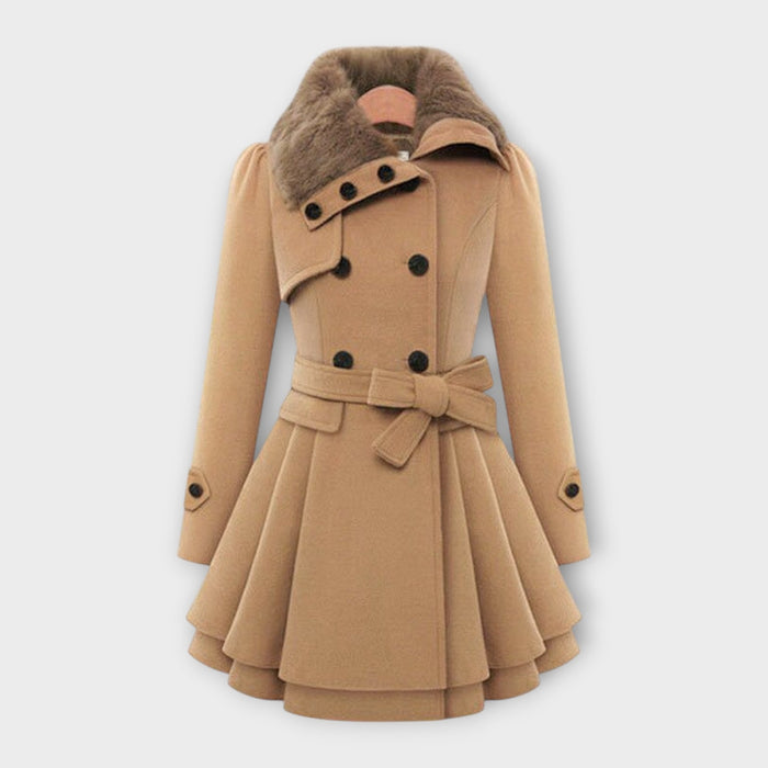 Emma - Manteau élégant avec col en fourrure synthétique