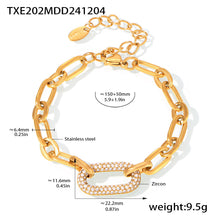 Ensemble de Bijoux Chaîne Maillon Pavé | Or