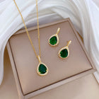 Ensemble de Bijoux Émeraude Aurora