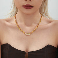 Ensemble de Bijoux Chaîne Maillon Pavé | Or