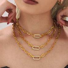Ensemble de Bijoux Chaîne Maillon Pavé | Or