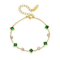 Bracelet Carolina avec émeraude