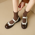 Aurenza - Chaussures Mary Jane femme bicolores