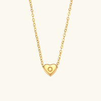 Collier en Or avec Initiale en Cœur