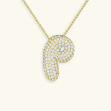 Collier en Diamants avec Initiale en Bulle
