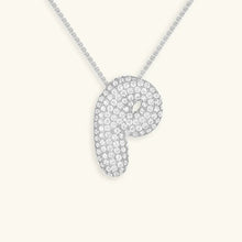 Collier en Diamants avec Initiale en Bulle