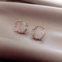 Floral avec zircon en or