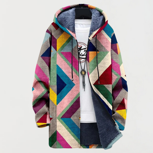 Veste avec motif géométrique artistique