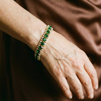 Bracelet doré et vert