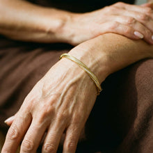Bracelet en cristal élégant avec deux rangées en or