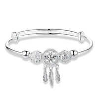 Bracelet ajustable «Attrapeur de Rêves» en argent
