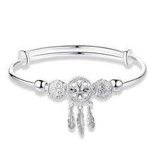 Bracelet ajustable «Attrapeur de Rêves» en argent