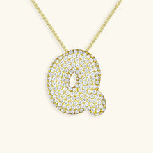 Collier en Diamants avec Initiale en Bulle