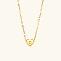 Collier en Or avec Initiale en Cœur