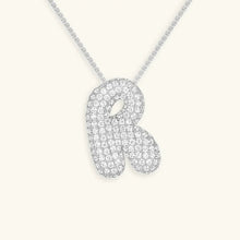 Collier en Diamants avec Initiale en Bulle